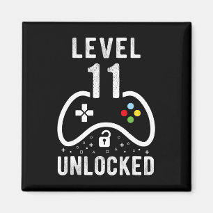 Level 11 Unlocked Video Game 11th Birthday Gift  Magnet