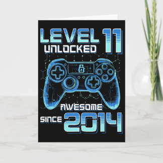 Level 11 Unlocked Video Game Party 11th Birthday G Card