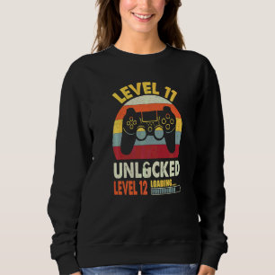 Level 11 Unlocked Video Gamer 11 Year Old 11th Bir Sweatshirt
