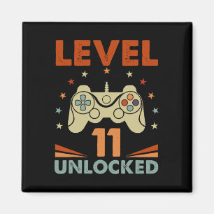 Level 11 Unlocked Video Gamer 11th Birthday 11 Yea Magnet