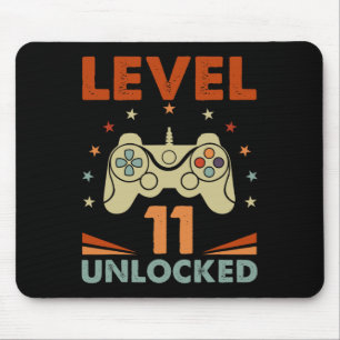 Level 11 Unlocked Video Gamer 11th Birthday 11 Yea Mouse Mat
