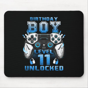 Level 11 Unlocked Video Gamer 11th Birthday Boys Mouse Mat