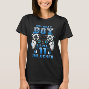 Level 11 Unlocked Video Gamer 11th Birthday Boys  T-Shirt