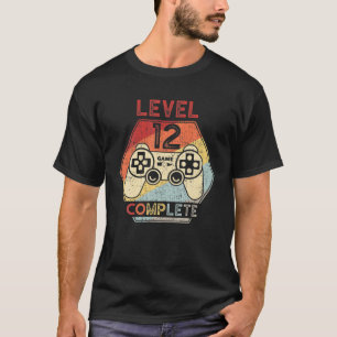 Level 12 Complete Video Gamer 12Th Birthday Men Wo T-Shirt