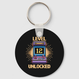 Level 12 Unlock Birthday Gamer 12 Year Old Video G Key Ring