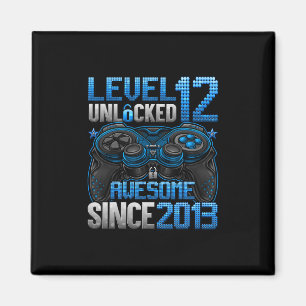 Level 12 Unlocked 12 Year Old Gifts Boys 12th Birt Magnet