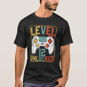 Level 12 Unlocked 12th Birthday Video Games Lover T-Shirt