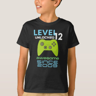Level 12 Unlocked Awesome 2009 Video Gamer T-Shirt