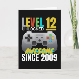 Level 12 Unlocked Awesome Since 2009 Card
