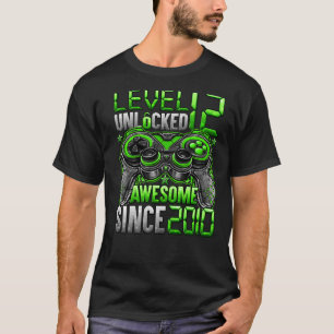 Level 12 Unlocked Awesome Since 2010 12th Birthday T-Shirt