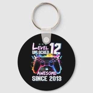 Level 12 Unlocked Awesome Since 2013 12th Birthday Key Ring