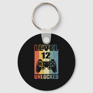 Level 12 Unlocked Shirt Funny Video Gamer 12th Bir Key Ring