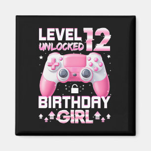 Level 12 Unlocked Video Gamer 12 Years Old 12 Birt Magnet