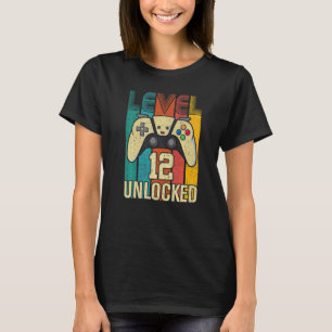Level 12 Unlocked Video Gamer 12th Birthday T-Shirt