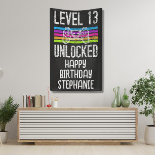 Level 13 Unlocked 13th Birthday Banner