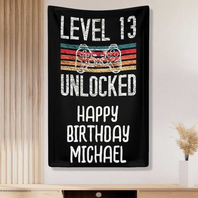 Level 13 Unlocked 13th Birthday Banner (Creator Uploaded)