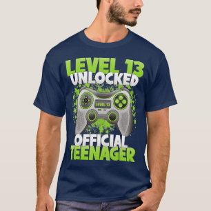 Level 13 Unlocked  13th Video  Birthday Gift  (105 T-Shirt