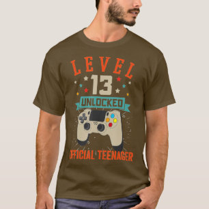 Level 13 Unlocked 13th Video Birthday Gift (109) T-Shirt