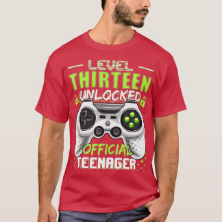 Level 13 Unlocked  13th Video  Birthday Gift  (117 T-Shirt