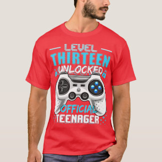 Level 13 Unlocked  13th Video  Birthday Gift  (124 T-Shirt
