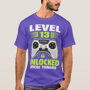 Level 13 Unlocked 13th Video Birthday Gift  (12)  T-Shirt