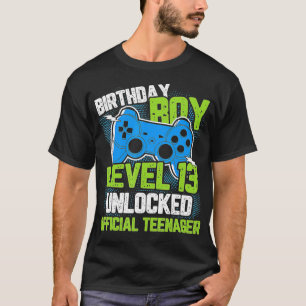 Level 13 Unlocked  13th Video  Birthday Gift  (15) T-Shirt