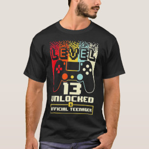 Level 13 Unlocked 13th Video Birthday Gift (28) T-Shirt