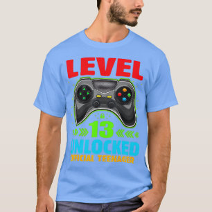 Level 13 Unlocked 13th Video Birthday Gift (29) T-Shirt