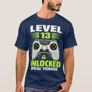 Level 13 Unlocked  13th Video  Birthday Gift  (30) T-Shirt