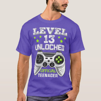 Level 13 Unlocked  13th Video  Birthday Gift  (4)  T-Shirt