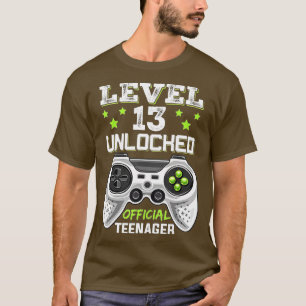 Level 13 Unlocked  13th Video  Birthday Gift  (4)  T-Shirt