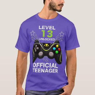 Level 13 Unlocked  13th Video  Birthday Gift  (51) T-Shirt