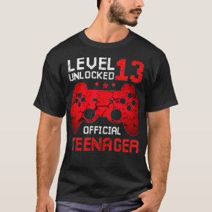Level 13 Unlocked 13th Video Birthday Gift (5) T-Shirt