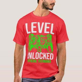 Level 13 Unlocked  13th Video  Birthday Gift  (61) T-Shirt