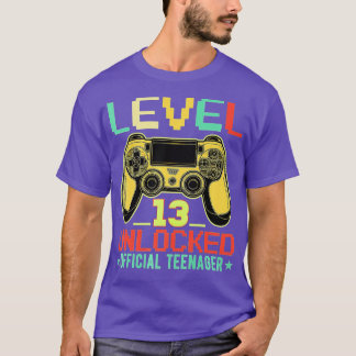 Level 13 Unlocked  13th Video  Birthday Gift  (63) T-Shirt