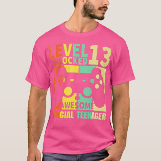 Level 13 Unlocked  13th Video  Birthday Gift  (67) T-Shirt