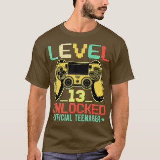 Level 13 Unlocked 13th Video Birthday Gift (70) T-Shirt