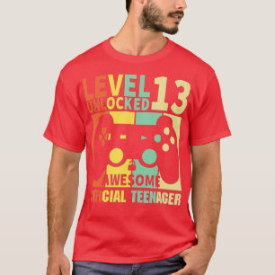 Level 13 Unlocked 13th Video Birthday Gift (72) T-Shirt