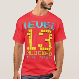 Level 13 Unlocked  13th Video  Birthday Gift  (73) T-Shirt