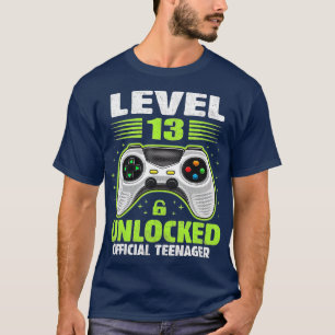 Level 13 Unlocked 13th Video Birthday Gift (7) T-Shirt