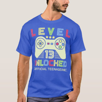 Level 13 Unlocked  13th Video  Birthday Gift  (8)  T-Shirt