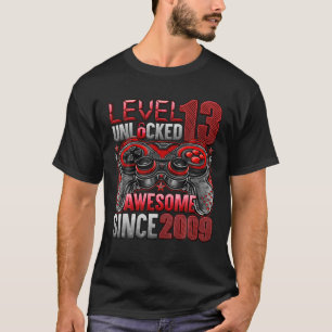 Level 13 Unlocked Awesome Since 2009 13Th Birthday T-Shirt