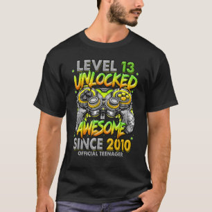 Level 13 Unlocked Awesome Since 2010 13th Birthday T-Shirt