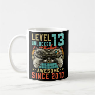Level 13 Unlocked Awesome Since 2010 13Th Gaming Coffee Mug
