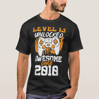 Level 13 Unlocked Awesome Since 2010 Video Game Bi T-Shirt