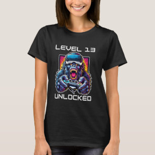 Level 13 Unlocked Funny Video Gamer 13th Birthday T-Shirt