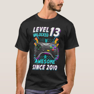 Level 13 Unlocked Gamer 13Th Bday 13 T-Shirt