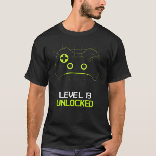 Level 13 Unlocked Gaming 13Th Birthday Gamer T-Shirt