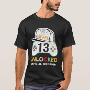 Level 13 Unlocked Official Nager 13Th Gamer T-Shirt
