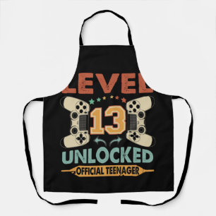 Level 13 Unlocked Official Teenager 13th Birthday Apron